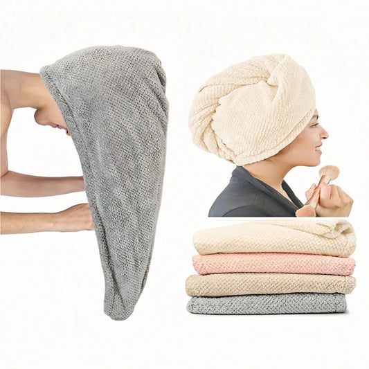 Absorbent hair towel wrap